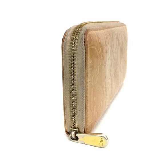 Christian Dior Trotter Patent Leather Zip Around Long Wallet /5L1058 - Picture 2 of 8